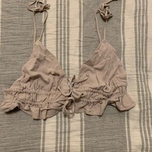 Garage beige crop top size medium